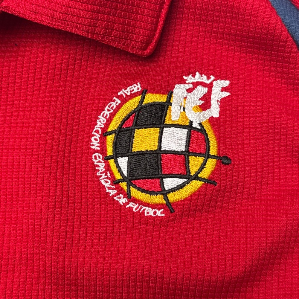 Adidas Mens Spain RFEF Soccer Polo Shirt Red Climalite 2006 ATV002 Size M - Picture 3 of 9